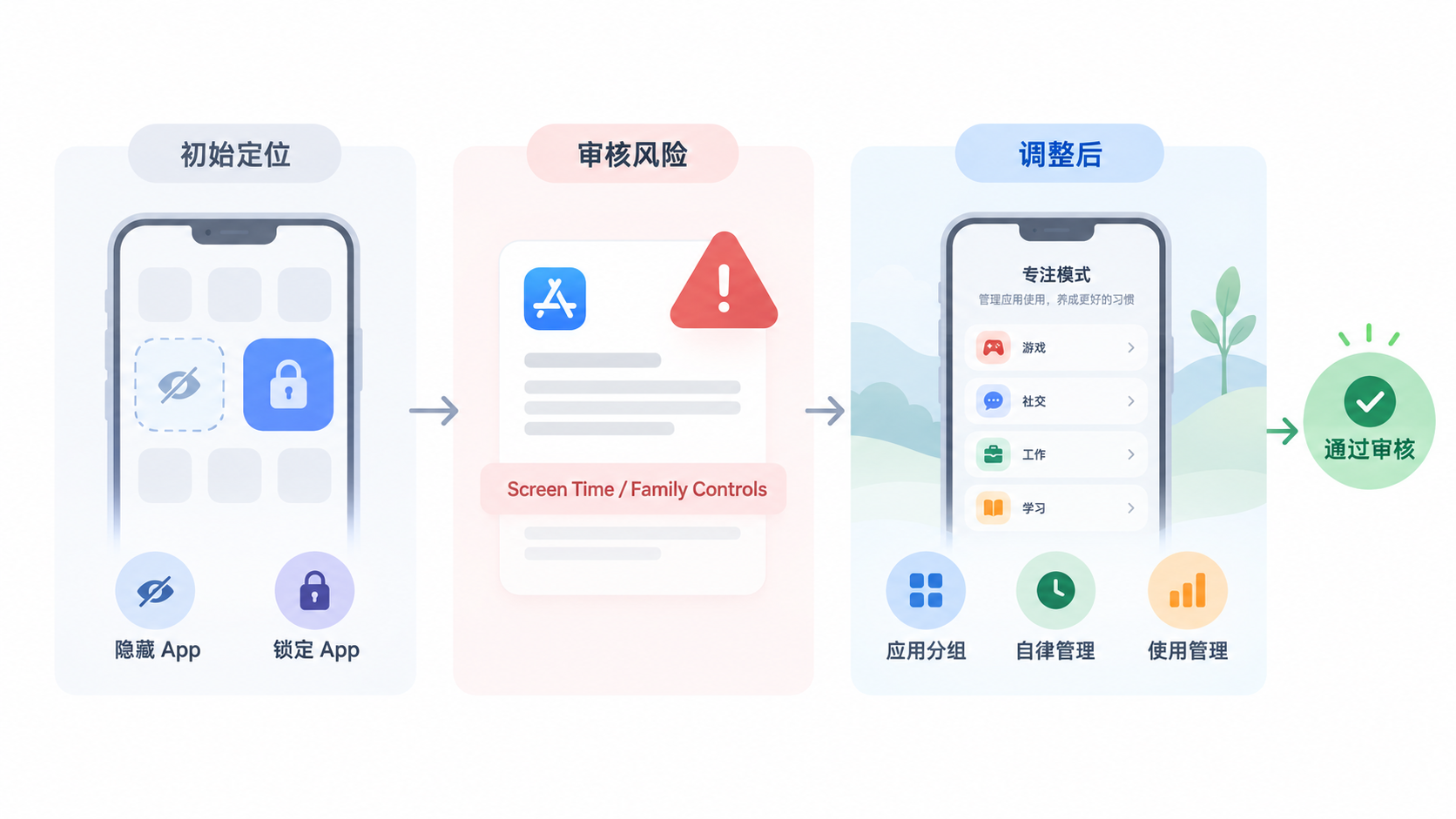 初始定位:隐藏 App、锁定 App